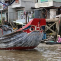 All the boats have eyes painted on the bow to scare off the "monsters" they used to believe lived underwater.
